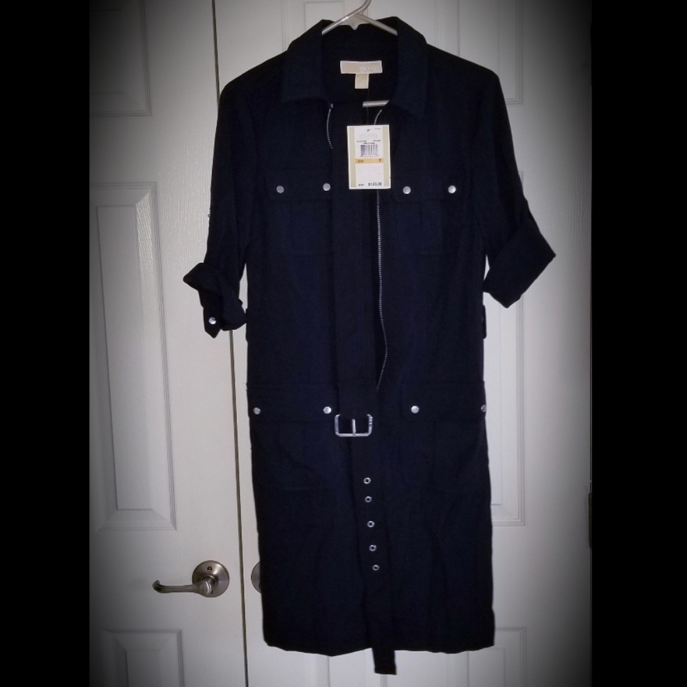 MICHAEL MICHAEL KORS Roll Sleeve Shirtdress